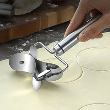 Multifunctional Easy and Fast Stainless Steel Puri cutter roller Machine with Handle for Home Baking Tools for Women, Dough Circle Roller Cutter for Kitchen (1 pc)